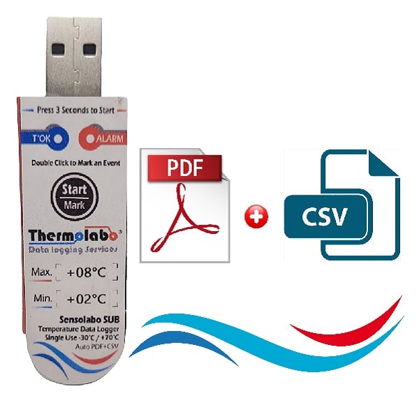 Enregistreur de température au format clé USB ultra compact pour le suivi de la chaîne du froid.