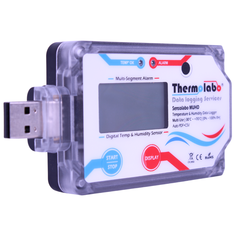 Vert) Enregistreur de données de thermomètre Enregistreur de température  USB polyvalent Enregistreur de température réutilisable, capacité
